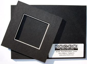 Karton dekoracyjny Colourmount Monochrome Black/White/Black - 3.4 mm