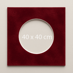 40x40cm Welurowe Passe-partout 1 / 2 / 4 szt. biały przekrój