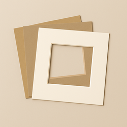 Zestaw 8 szt. Passe-partout 30x30 cm, grubość 1,4 mm, biały przekrój